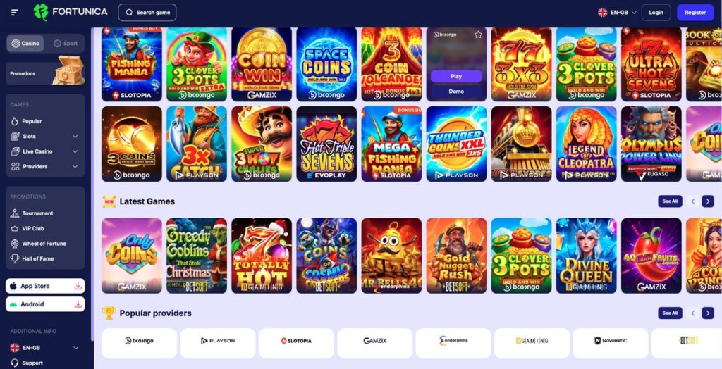 Fortunica - Top Rated Credit Card Casino UK